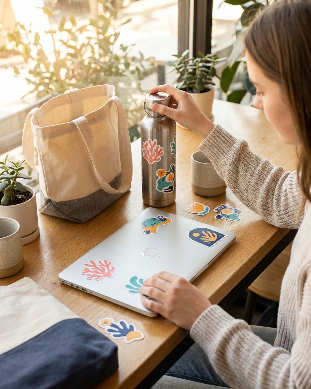 Decorating with stickers