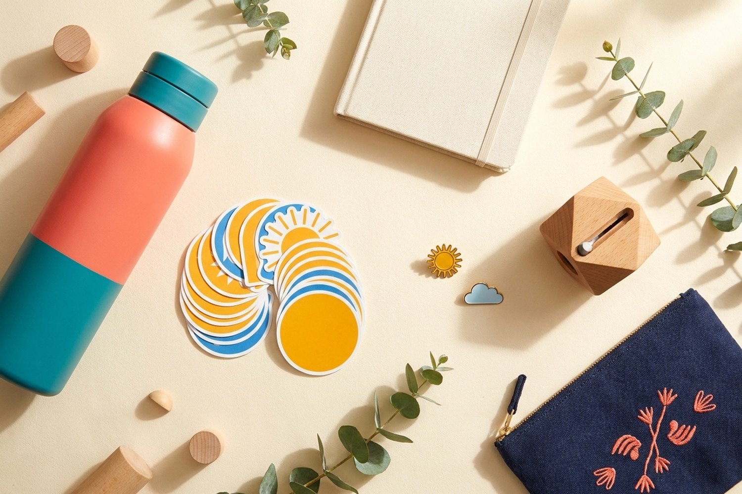 A flat-lay of fun lifestyle goods